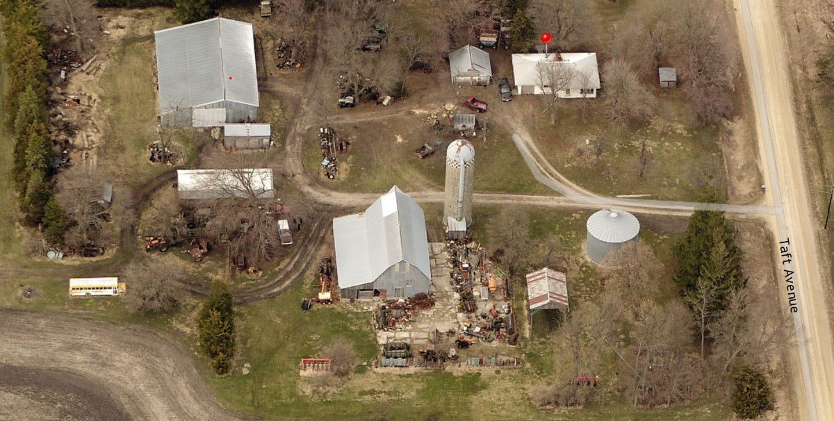 Aerial snapshot of Herman Goll's property